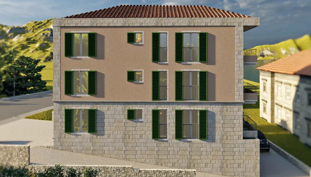 Квартира с одной спальной комнатой и видом на море в Херцег Нови, Дженовичи